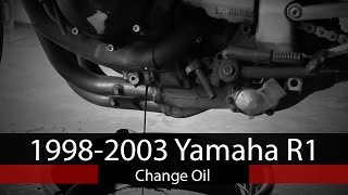 How To Change Oil on 19982003 Yamaha R1 [upl. by Wilt]