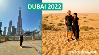 Tipps Dubai 2022  Wüstensafari Burj Khalifa amp Dubai Fountains JBR Walk The Palm  Reisevlog 067 [upl. by Aidni]