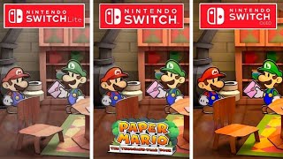 Paper Mario The Thousand Year Door Nintendo Switch vs Switch Lite vs Switch Oled Graphics Comparison [upl. by Rubia]