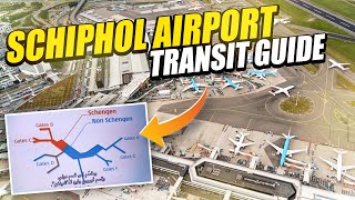 Schiphol Airport Amsterdam Terminal Tour Entry and Exit How to Transfer and Complete Transit Guide [upl. by Dulcie175]