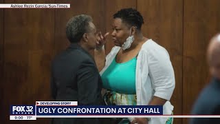 Tensions flare Lightfoot alderwoman clash at Chicago City Council meeting [upl. by Toor525]