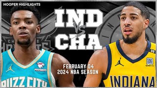 Indiana Pacers vs Charlotte Hornets Full Game Highlights  Feb 4  2024 NBA Season [upl. by Ellainad]