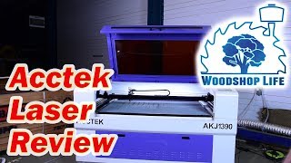 Acctek AKJ1390 Chinese Laser Full Review  The Woodshop Life [upl. by Itisahc]