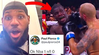 NBA PLAYERS REACT TO DERON WILLIAMS VS FRANK GORE BOXING  DERON WILLIAMS VS FRANK GORE REACTIONS [upl. by Kos]