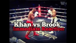 Amir Khan vs Kell Brook immediate fight reaction [upl. by Philemol]