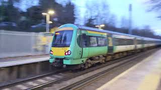 Class 171s pass Woldingham [upl. by Nairrot]