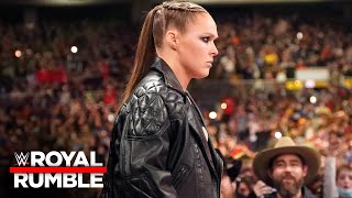 Ronda Rousey makes a rowdy return Royal Rumble 2022 WWE Network Exclusive [upl. by Aniral806]