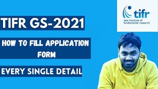 TIFR GS  How to Fill Admission Form  Details [upl. by Alithia]