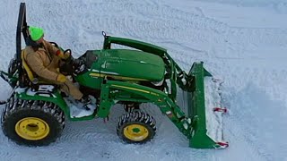 150 Makes Your Compact Tractor A Snow Monster John Deere 3046R amp Edge Tamers [upl. by Argyres]