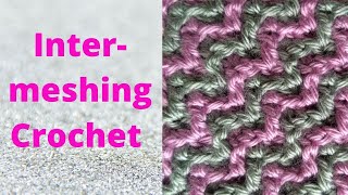 How to do Intermeshing Crochet  How to crochet for complete beginners lesson 15 [upl. by Sik]