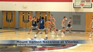 Vernon narrowly defeat Viterbo Mens Basketball 5855 [upl. by Eirolam]