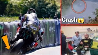 HEAVY CRASH 😱💔 Peter Hickmans HIGHSPEED CRASH at Ginger Hall Isle of Man Senior TT 2024 [upl. by Nhor399]