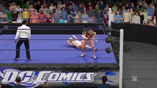 WWE 2K17 Power Girl vs Wonder Woman  Ironman Match 2 [upl. by Adnahs]