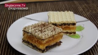 Wafle z galaretką i masą krówkową z czekoladą  EkspresowoSkutecznieTv [upl. by Hylan]