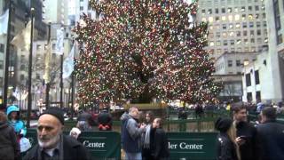 50000 Lichter schmücken Weihnachtsbaum in New York [upl. by Ihsir]