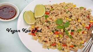 Vegan Thai Fried Rice Recipe Kao Padveg [upl. by Coray559]