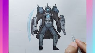 How to draw New Upgraded Titan Cameraman 21 [upl. by Ellerrehs182]