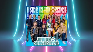 9 FINALISTEN JSF 2022  LIVING IN THE MOMENT 🎶 OFFICIAL LYRICVIDEO  JUNIOR SONGFESTIVAL 2022 🇳🇱 [upl. by Jarus]