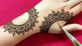 Very beautiful stylish back hand mehndi design  Easy mehndi  Simple mehndi  Mehndi design Mehndi [upl. by Annahc241]