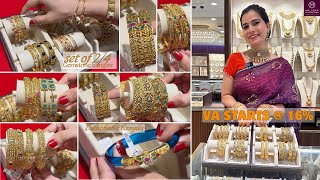 Malabar Gemstones Gold Bangles Malabar Bridal Gold Bangles DIVINE amp ETHNIX collection with price [upl. by Arihsak424]