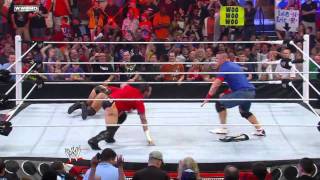 Raw John Cena Christian amp Mark Henry vs The Miz Alberto [upl. by Illene]