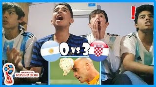 Argentina 0 Vs Croacia 3  Mundial Rusia 2018  Reacción amigos [upl. by Wilscam662]