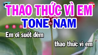 Karaoke Thao Thức Vì Em Tone Nam  F  Nhạc Sống Hay  Đại Lý Karaoke [upl. by Aniloj]