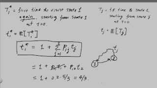 Mean First Passage and Recurrence Times [upl. by Belita]