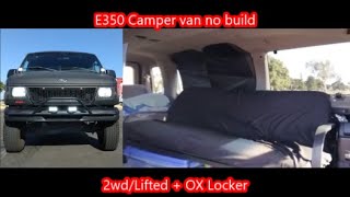 Ford Econoline E350 V10 Camper van no build tour  2wd suspension lift kit  OX Lockerlocking diff [upl. by Lopez]