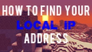 How to find your local ip address for your multiplayer minecraft server [upl. by Air704]