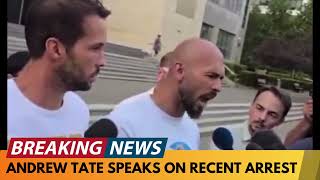 BREAKING NEWS ANDREW TATE SPEAKS OUT AFTER RECENT ARREST [upl. by Coretta]