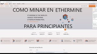 COMO MINAR ETH EN ETHERMINE PARA PRINCIPIANTES [upl. by Bussy]