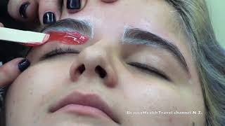 Waxing Eye Brows Hairline Brow Hair Trim [upl. by Namlaz]