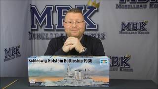 MBK packt aus 090  1350 Schleswig Holstein Battleship 1935 Trumpeter 05354 [upl. by Hapte]