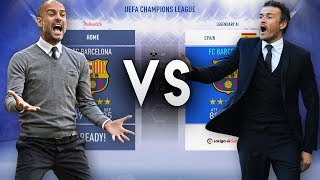 Pep Guardiolas Barcelona VS Luis Enriques Barcelona  FIFA 19 Experiment [upl. by Arabela]