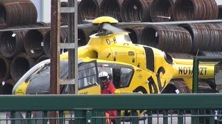 Rettungshubschrauber Christoph 8 DHOFF im Einsatz nach Arbeitsunfall in HagenHaspe [upl. by Paynter]