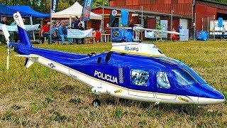 AGUSTA A109 AMAZING RC SCALE MODEL ELECTRIC HELICOPTER WITH SOUND MODULE FLIGHT DEMONSTRATION [upl. by Niwred]