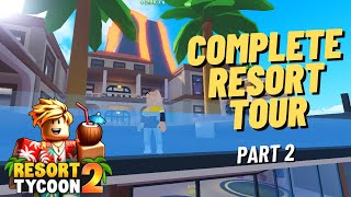 Ep 2 Tropical Resort Tycoon 2 Complete Resort Tour  ROBLOX  AlyXV [upl. by Nialb]