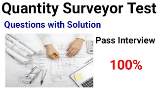 Top Quantity surveyor Interview Questions amp AnswersQuantity surveyor course [upl. by Oirasor326]