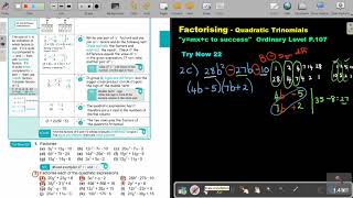 3 9 Factorise Quadratic Trinomials Mixed Exmples [upl. by Bakeman40]