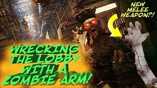 BOBBY WRECKS A LOBBY USING A ZOMBIE ARM CoD BLACKOUT BACKHANDER MELEE WEAPON [upl. by Nosbig891]