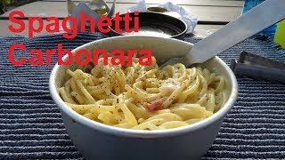 Spaghetti Carbonara auf dem Trangia Mini [upl. by Kelwin]