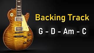 Melodic Rock Pop BACKING TRACK G Major  72 BPM  Guitar Backing Track [upl. by Akehsyt]