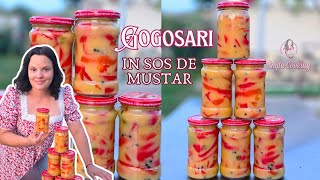 Cea mai bună rețetă de 🫑GOGOSARI IN SOS DE MUSTAR pentru iarnă  Anyta Cooking [upl. by Nyrol]