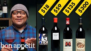 Sommelier Compares Cheap vs Expensive Wines 18300  World of Wine  Bon Appétit [upl. by Harpp]