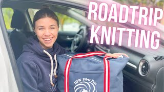 18Hours in the Car  What I Pack to Knit on Road Trips  Knitting Vlog  Knitty Natty [upl. by Eahsram380]