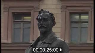 Moscow Monument of Felix Dzerzhinsky near Lubyanka Square in Moscow KGB headquarters 1990 [upl. by Sivert]