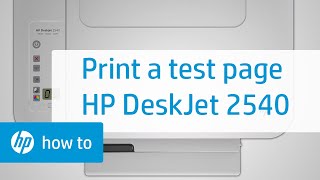 Printing a Test Page  HP Deskjet 2540 AllinOne Printer  HP [upl. by Nevram]