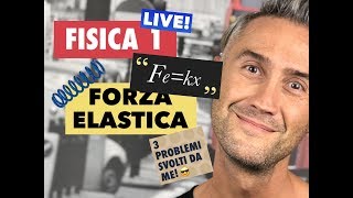 FISICA forza elastica esercizi problemi forza elastica legge di hooke costante elastica [upl. by Airahs]