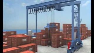 SEWUSOCOME  Logistique et manutention  Portique sur roues [upl. by Anawait]